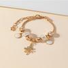 Handmade Beaded Bracelet With Bow Pendant Heart Flower Oil Drip Crystal Bead Jewelry Accessories