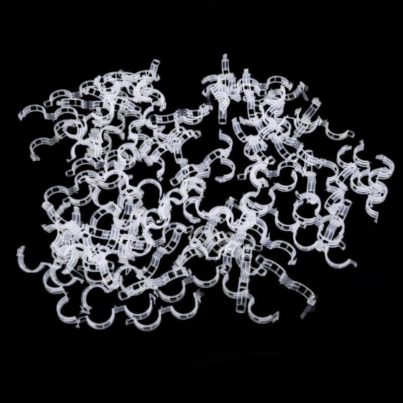 100PCS Garden Plant Flowers Tied Bundle Branch Clamp Clip Tools fruit Vegetables Vine support Clips