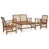 Day and Night - Day and Night Garden Furniture Set 4 Pieces Solid Acacia Wood