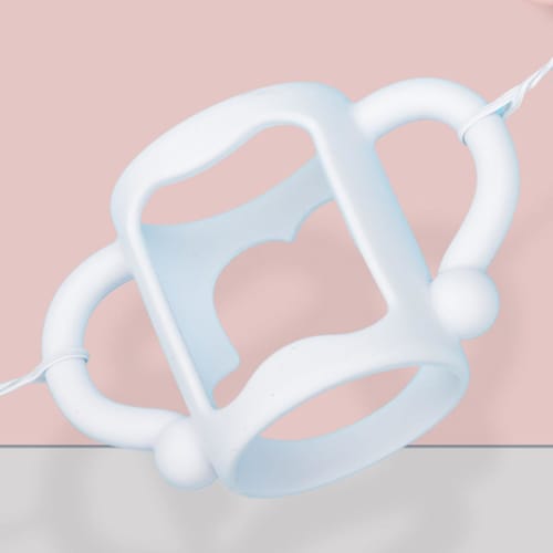 Agarre para Biberón Fonney, Agarre de Silicona para Vaso con Boquilla - Portabiberón con Mango de Fácil Agarre, Enseña al Bebé a Sostener el Biberón, Portabiberón para Bebé S