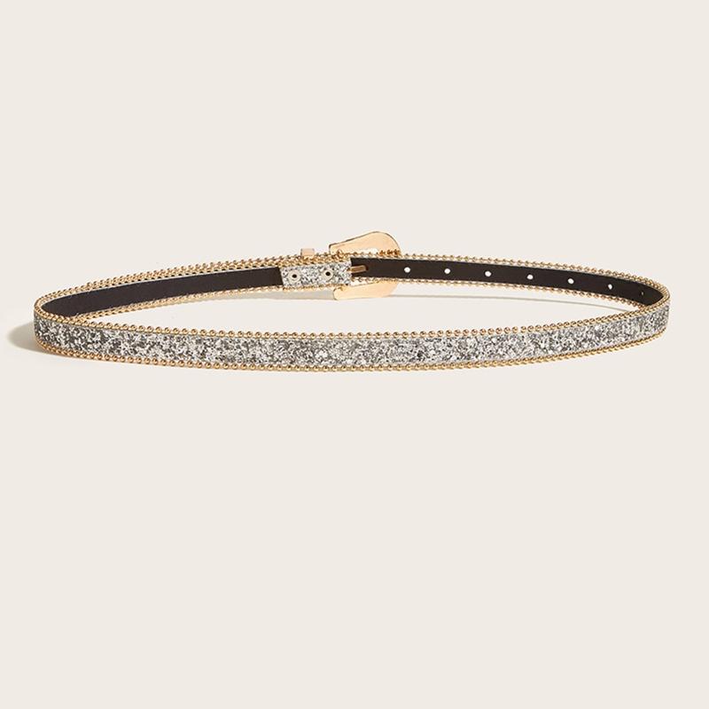 Adult Shinning Sequins Belt for Dress Crystal Diamond Waist Belt Shinning Sequins Wide Waist Belt Ladies Formal Belt