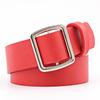 Needle-Free Perforated Silver Buckle Simple Jeans Belt Women'S Design Belt Women
