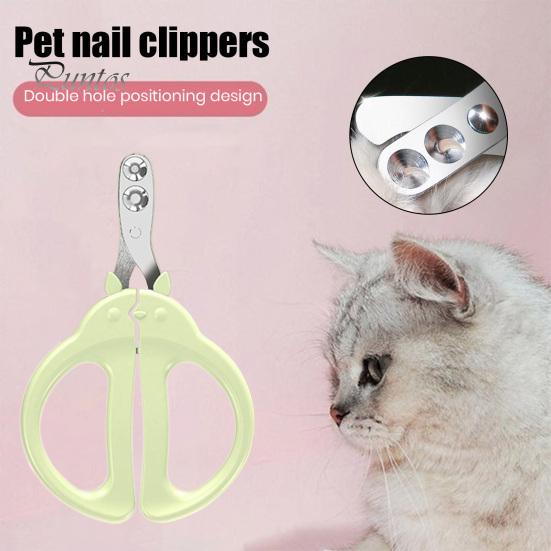 Cat Nail Clippers Circular Hole Ergonomic Double-Hole Positioning Blades Grooming Supplies Pet Trimmer Clippers for Cats Dogs
