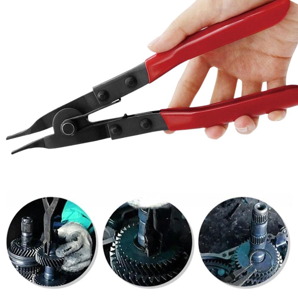 Angle Tip Lock Transmission Ring Pliers 9inch Anti Slip Professional Repair Pliers Special Circlip Pliers Spreader Pliers