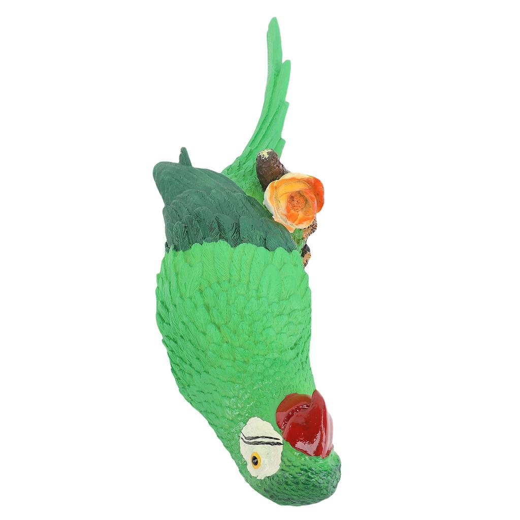 Parrot Decor Resin Realistic Weather Proof Macaw Statue for Garden Balcony Patio Decoration Green