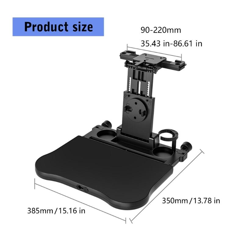 Portable Vehicle Dining Board Quick Fold Designs Foldable Table for Rear Seats Secure for Laptops Plates Travel Use
