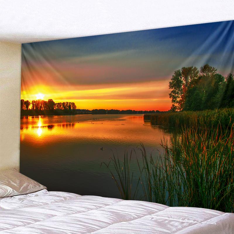 Beautiful Sunrise Sunset Landscape Large Wall Tapestry Cheap Hippie Wall Hanging Sea Wall Tapestries Landscape Art Decor