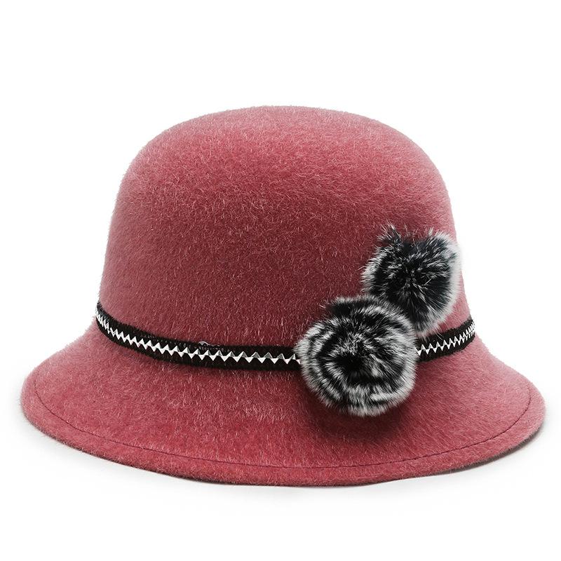 Neuer Herbst- und Winter Damen Blumentopfhut Outdoor Oma Hut Warm Einkaufen Sonnenhut Lässig und Modisch Wollhut