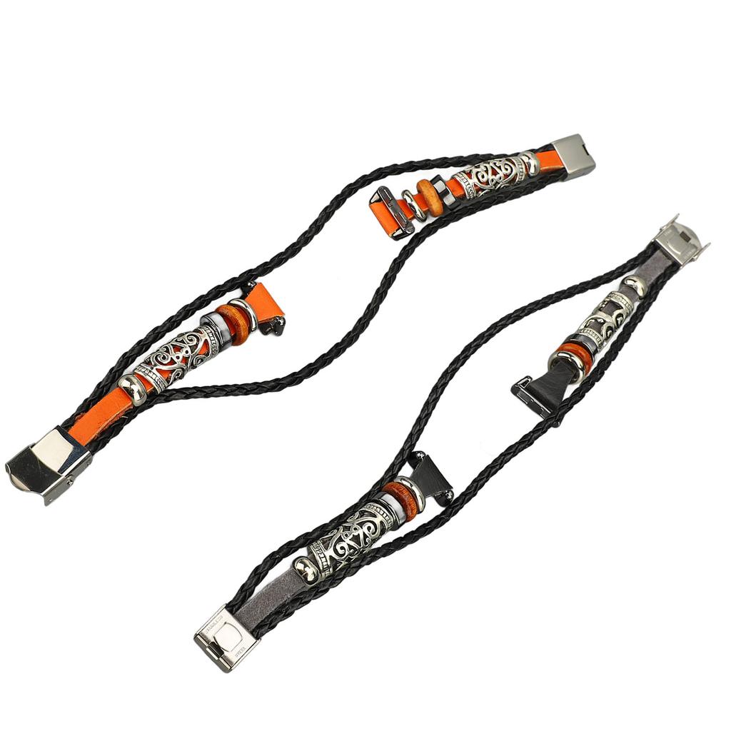 2 ks Etnický náhradní řemínek k hodinkám Retro DIY Smart Watch Band Rychloupínací pásek pro Band 9/8