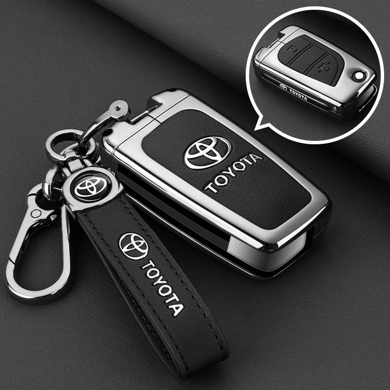 Custodia Copri Telecomando Chiave Auto in Metallo per Toyota Camry RAV4 Forturner Hilux Auris Corolla Avensis Verso Yaris Aygo Scion TC IM Guscio