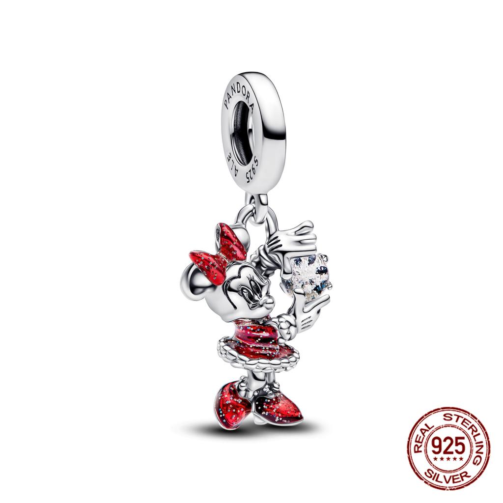 New  Mickey Minnie Beaded Marvel Lron Man Charms Plata De Leyoriginales Fit Bracelet Diy Jewelry Making Women'S Gift