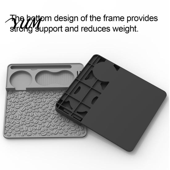 Coffee Station Counter Organizer Silicone Espresso Tamping Mat, Non-Slip Tamper Heat Non Slip Holder Resistant Pressing Pad for Home Barista