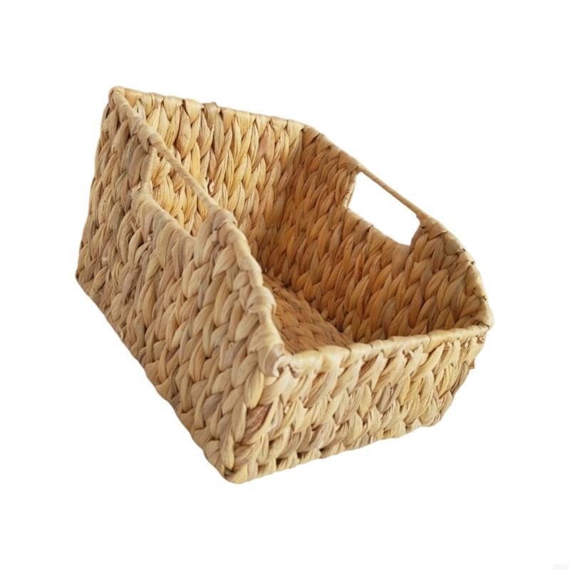 Breathable Nordic Design Storage Basket Handcrafted Water Hyacinth Decorative Container HX6C