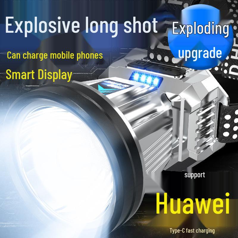 Rechargeable Waterproof High-Brightness Headlamp with Long-Range and Ultra-Long Battery Life for Outdoor Night Fishing