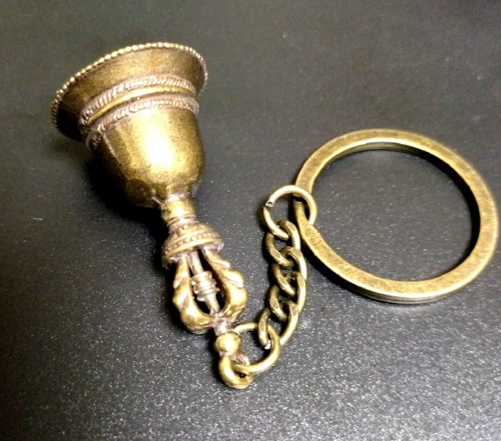 [Kaimed] Brass Guardian Bell Vintage Bell Amulet Keychain Harley Rider