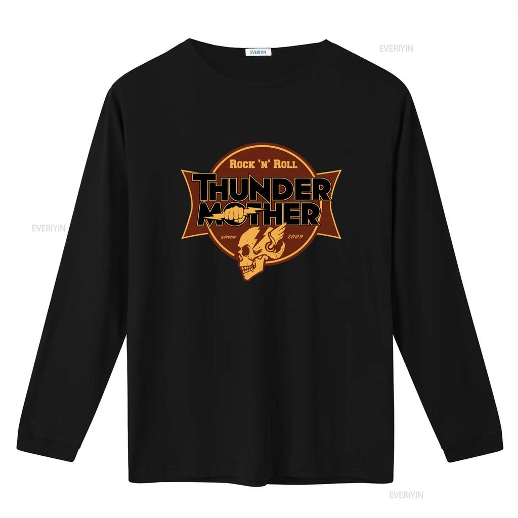 Thundermother Band Rock n Roll T Shirt Black All Sizes S 5XL with Bold Skull Lightning Design vintage Washed Comfortable