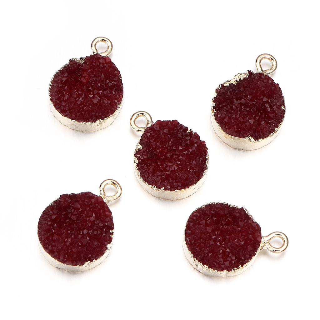 5Pcs/lot Resin Imitation Crystal Cluster Charms Colorful Pendant for Jewelry Making Accessories DIY Necklace Earrings Bracelet