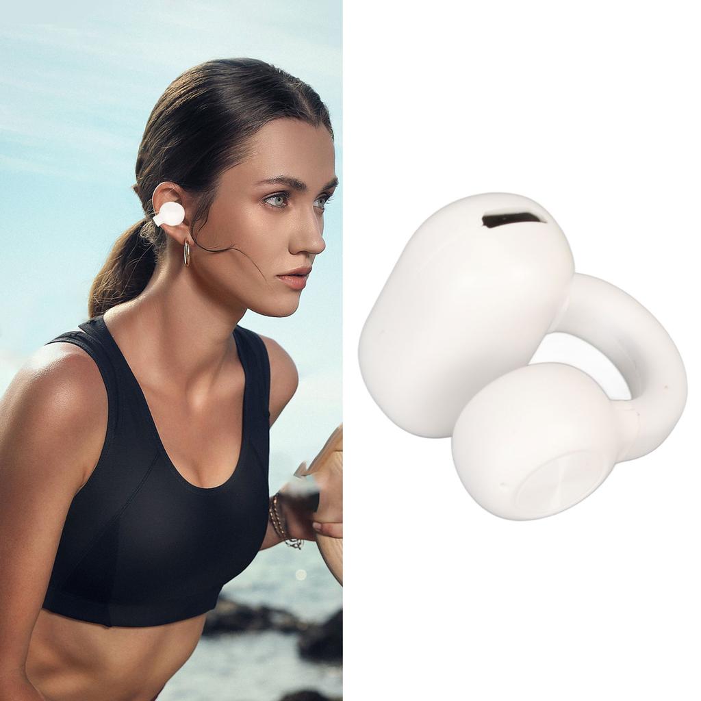 Ear Clip Headphone HiFi Noise Reduction Rechargeable Single Ear Clip On Wireless Earphone for Sports