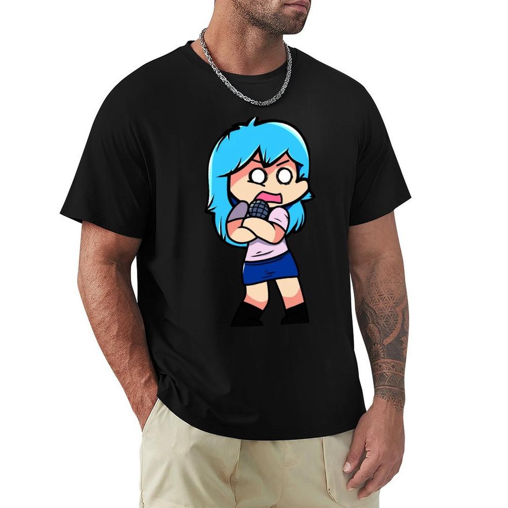 Sky FNF Mod Character Detailed Version T-Shirt Summer Sports Quick Dry T-Shirt