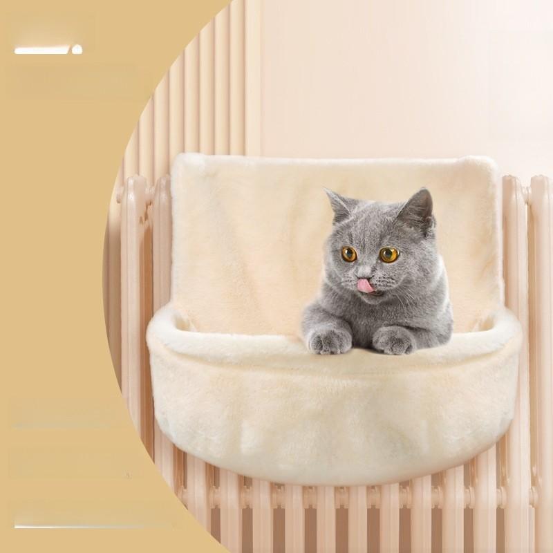 Pet Bed Hanging Style Plush Fabric Warm Cat Bed For Indoor And Outdoor Use