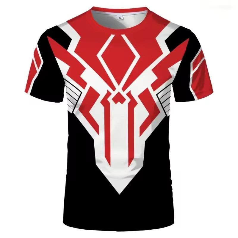 3D Dinosaur Print Sports Quick-dry Breathable Men Mesh T-shirt Outdoor Casual Street Fashion Men Short Sleeve Top Clothing
