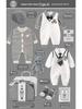 Newborn Baby Boy Gift Box: Off-White & Grey Striped Outfit - High-End Spring Festival Full Moon Collection
