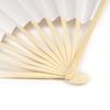 Kyoetsu Folding for Celebrations and Washi Bamboo Ribs Fan, White, Plain, Condolences, Paper,