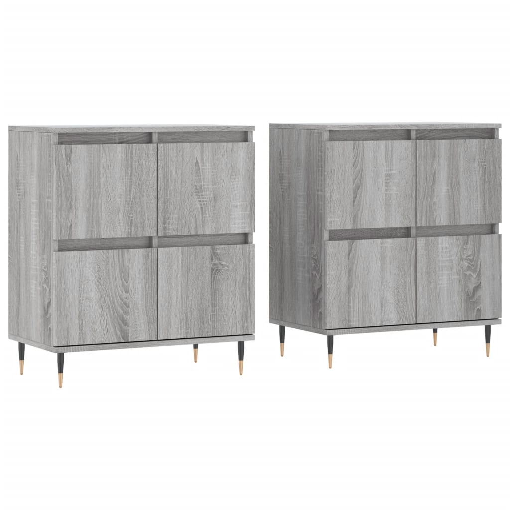 Sideboards 2 pcs Grey Sonoma Particleboard