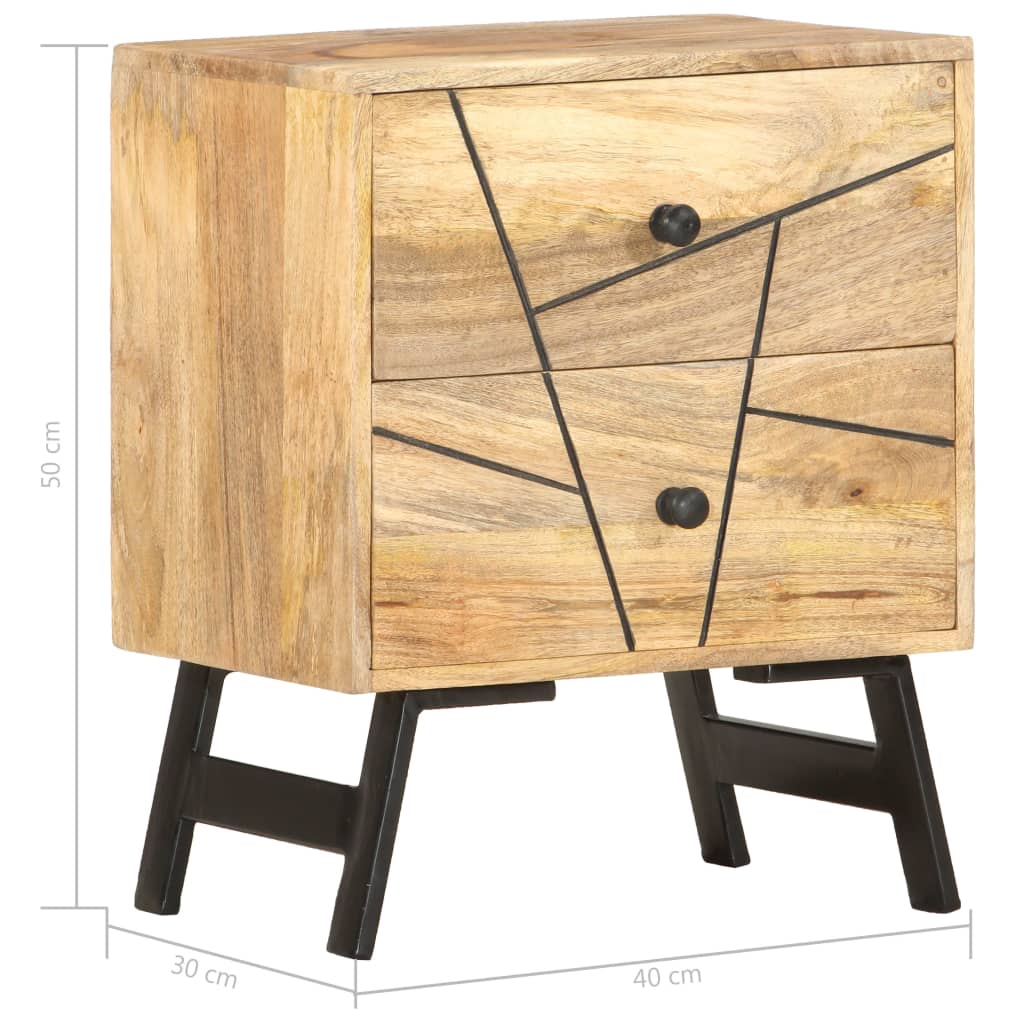 Nightstand 40 x 30 x 50 cm Solid Mango Wood