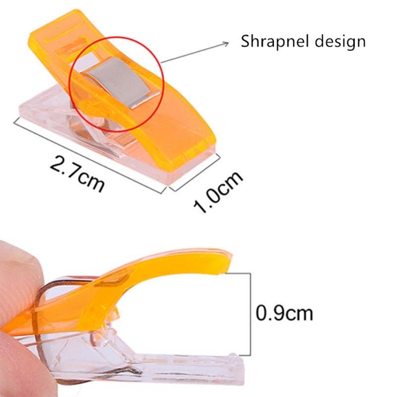 50 Pieces Sewing Clips Plastic Clamps Fabric Quilting Crafting Crocheting Knitting Paper Binding Clips Sewing Clothespins