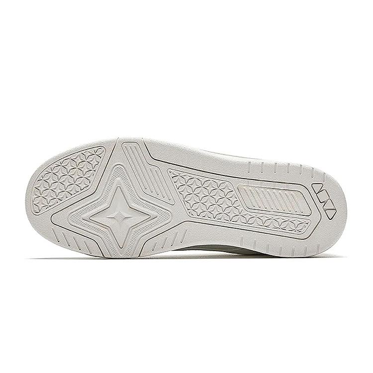 Anta Coverage Slip Resistant And Abrasion Resistant Low top Stylish Skateboarding Shoes Men's White 112618043-6