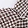 Giacca da Donna Autunno a Quadri Manica Lunga Coulisse Larga Parka Moda Casual Versatile
