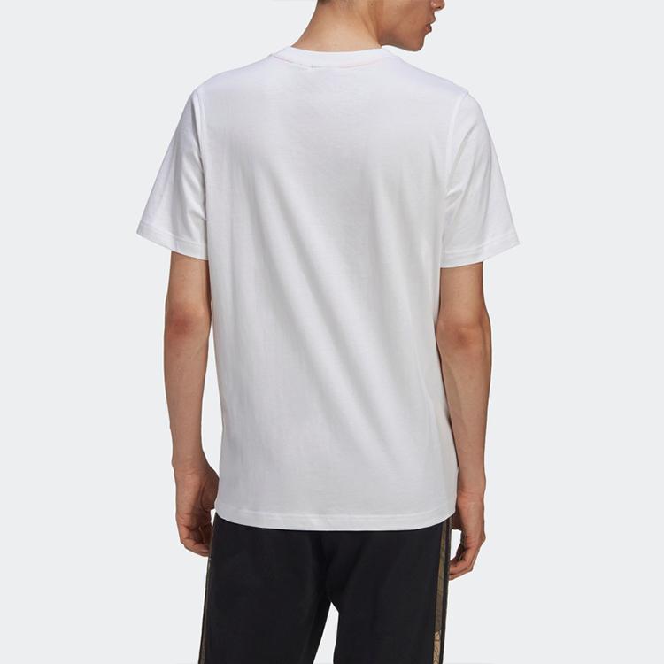 Adidas Originals Camo Trefoil Tee With Large Logo Print Men Tops White GD5949