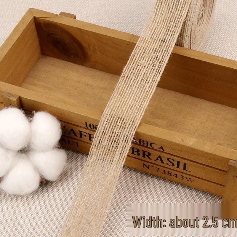 Handmade Burlap Jute Ribbon for DIY Bows and Hair Accessories