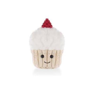 Apricot Lamb Cupcake Plush Toy, Soft, Cute, Fluffy Cupcake 12cm for Boys and Girls