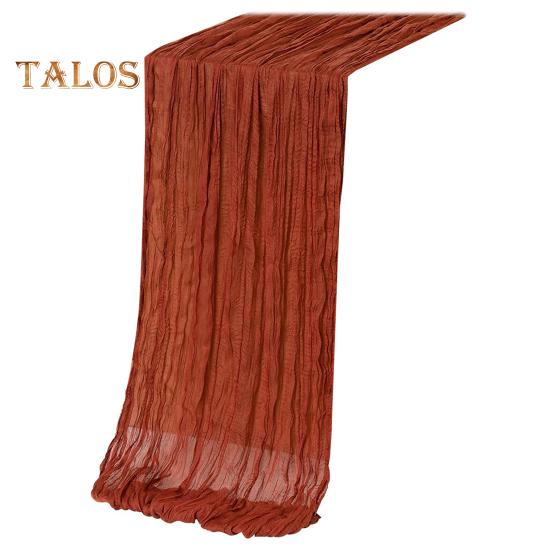 Aleer de masă pentru Ziua Recunoștinței Tifon Stil boem Plis Culoare uni Anti-pete Reutilizabil Protecție pentru masă Decorație de bal pentru banchet