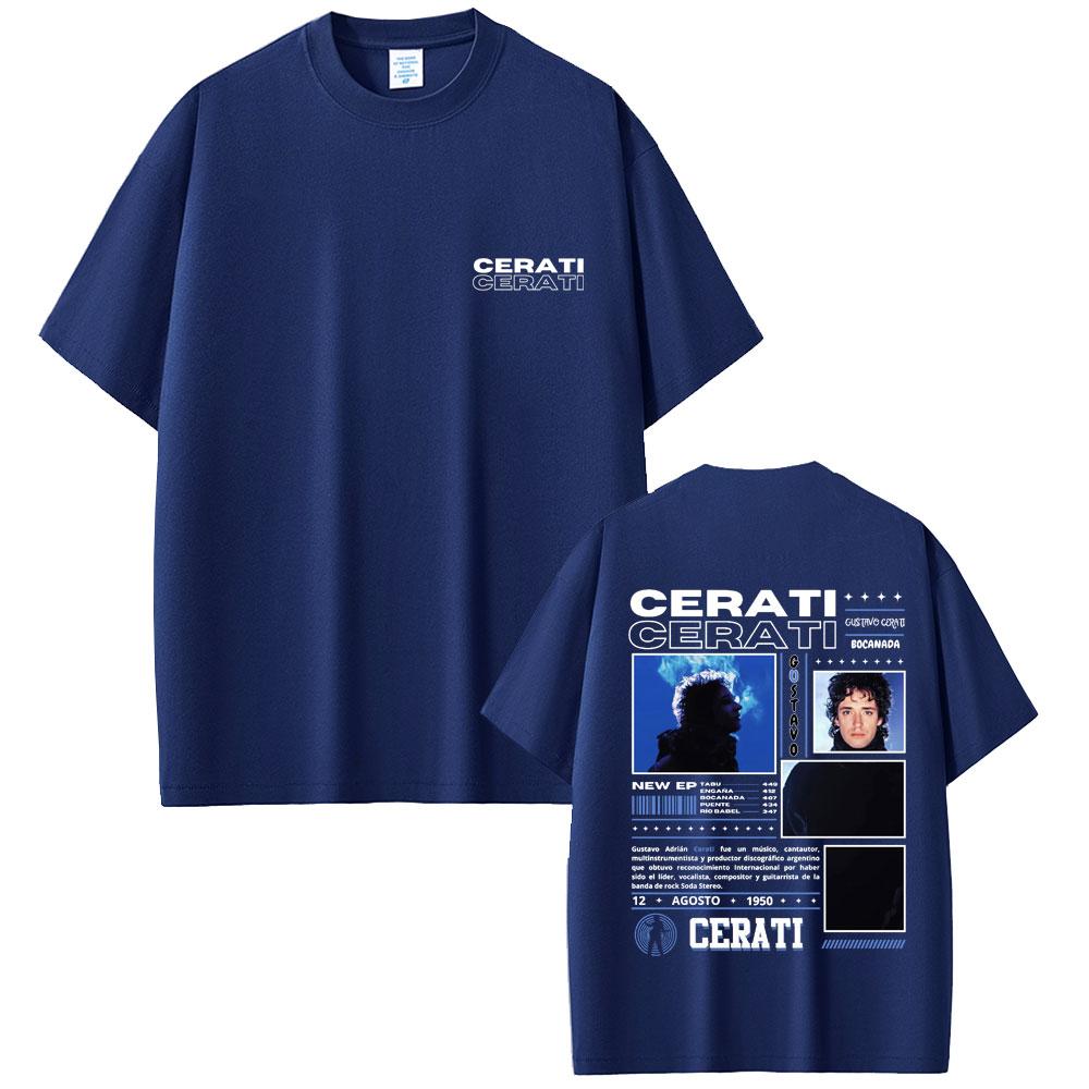 Cantante Gustavo Cerati 100% cotone camicia uomo hawaiana lusso Grafica HipHop T-shirt estate Y2K manica corta moda top oversize