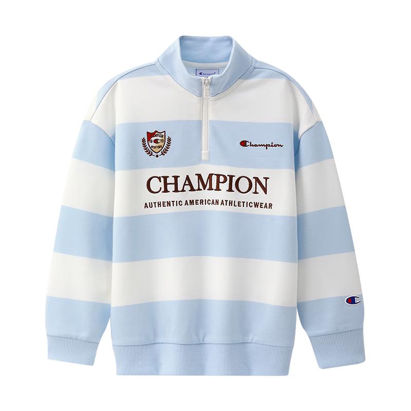 Champion Unisex Kids' Striped Half-Zip Sweatshirt