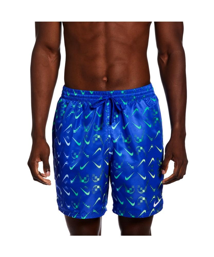 Nike SWIM Men'S Rash Guard Digi Swoosh Ombre Bali Shorts 7 Inch Nessd516-418