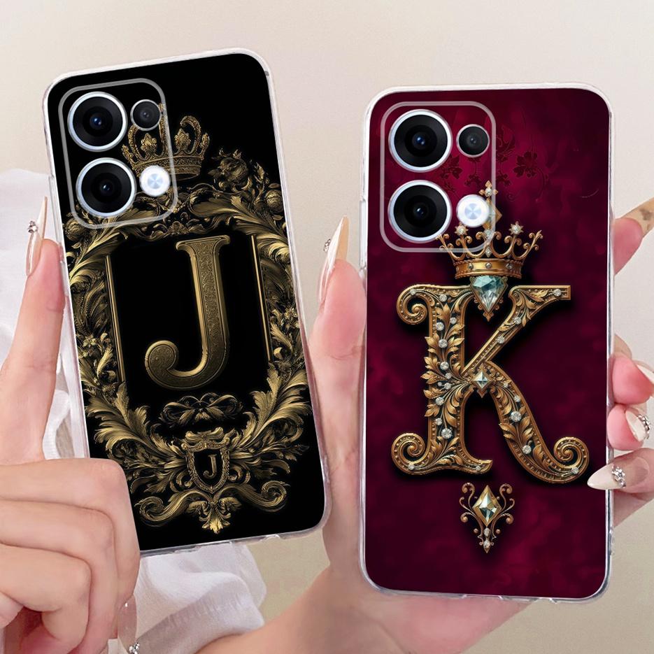 For Oppo Reno13 Pro Case CPH2697 Luxury Crown Letters Cover Soft Silicone Phone Case For Oppo Reno 13 Pro Reno13 5G Fundas Coque