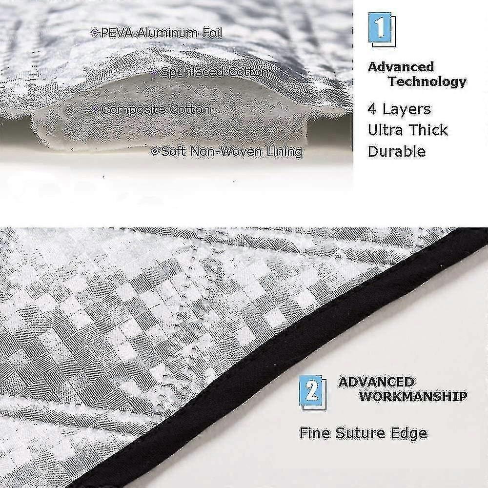 Car Windshield Cover, Heavy Duty Ultra Thick Protective Windscreen Cover - Snow Ice Frost Sun Uv Dust Water Resistent - Pefect Fit For Cars Suvs All Y