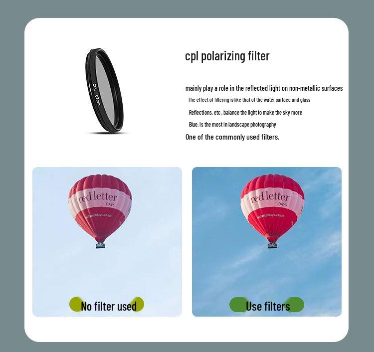 Apple iPhone 13 Pro Lens Filter Case - 52mm CPL Lens Set