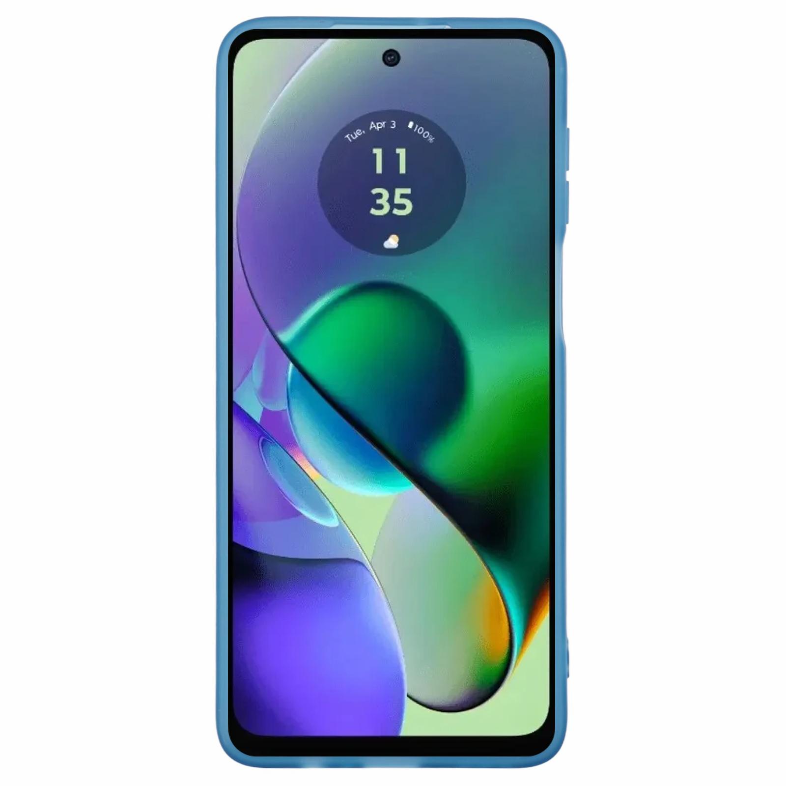 

DKSM Series For Motorola Moto G54 5G/G54 Power 5G/G64 5G Case Electroplated Camera Frame TPU Phone Cover Transparent Blue