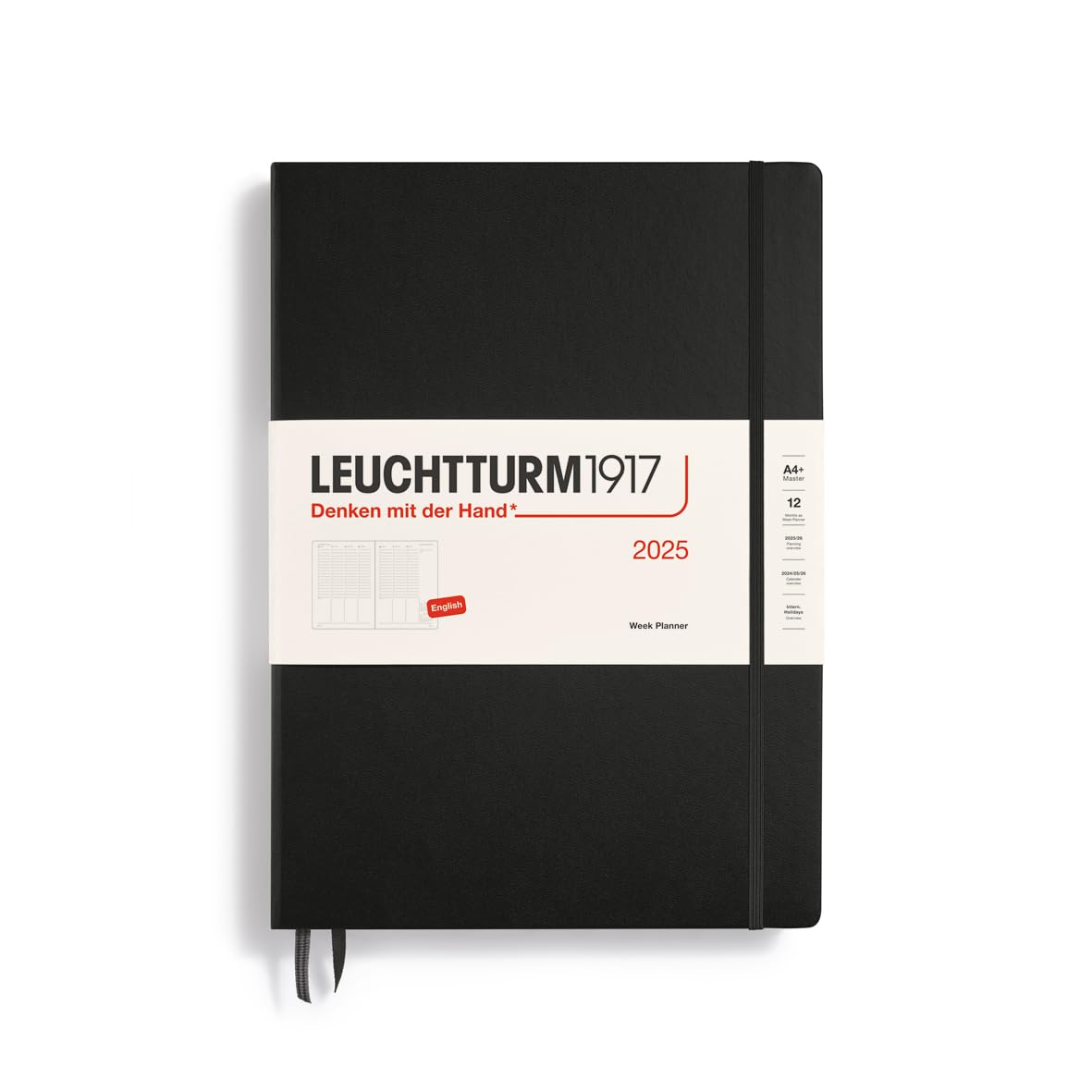 

Leuchtturm 2025 January Officially Imported Planner, Start, A4, Weekly, Vertical, Black, 370792, чёрный