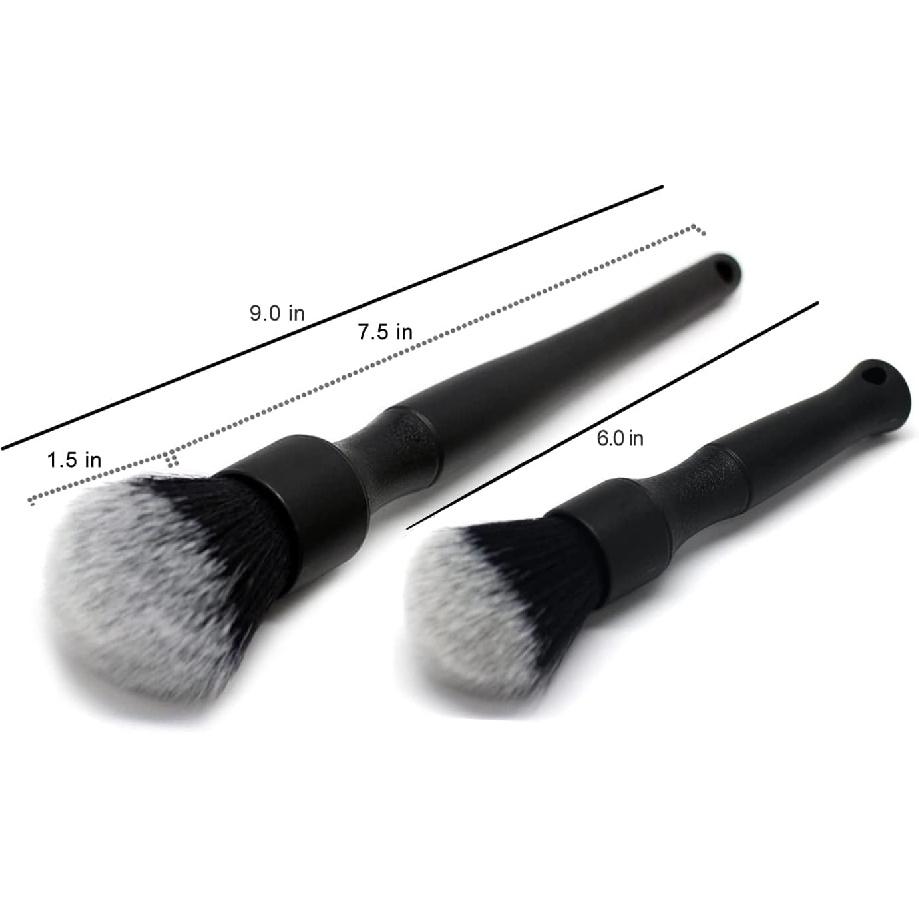 Ultra-Soft Detailing Brush Set, Comfortable Grip And Scratch-Free Cleaning For Exterior, Interior Panels, Emblems, Badges, Gauge Cluster,