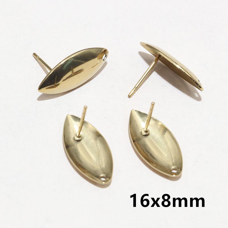 20pcs Irregular Polygonal Geometric Earring Stud Posts Stainless Steel Gold DIY Earrings Jewelry Making Accessories Findings