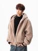 Herren Winter Lammwolle Kapuzenjacke - Lässig, Trendig, Lockerer Schnitt