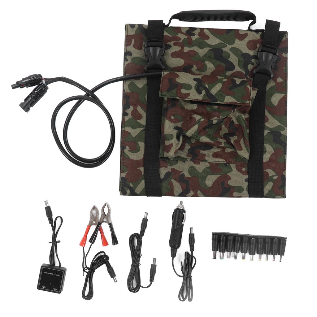 Camo Foldable Solar Panel 18V 36W Energy Saving Monocrystalline Silicon Material Portable Solar