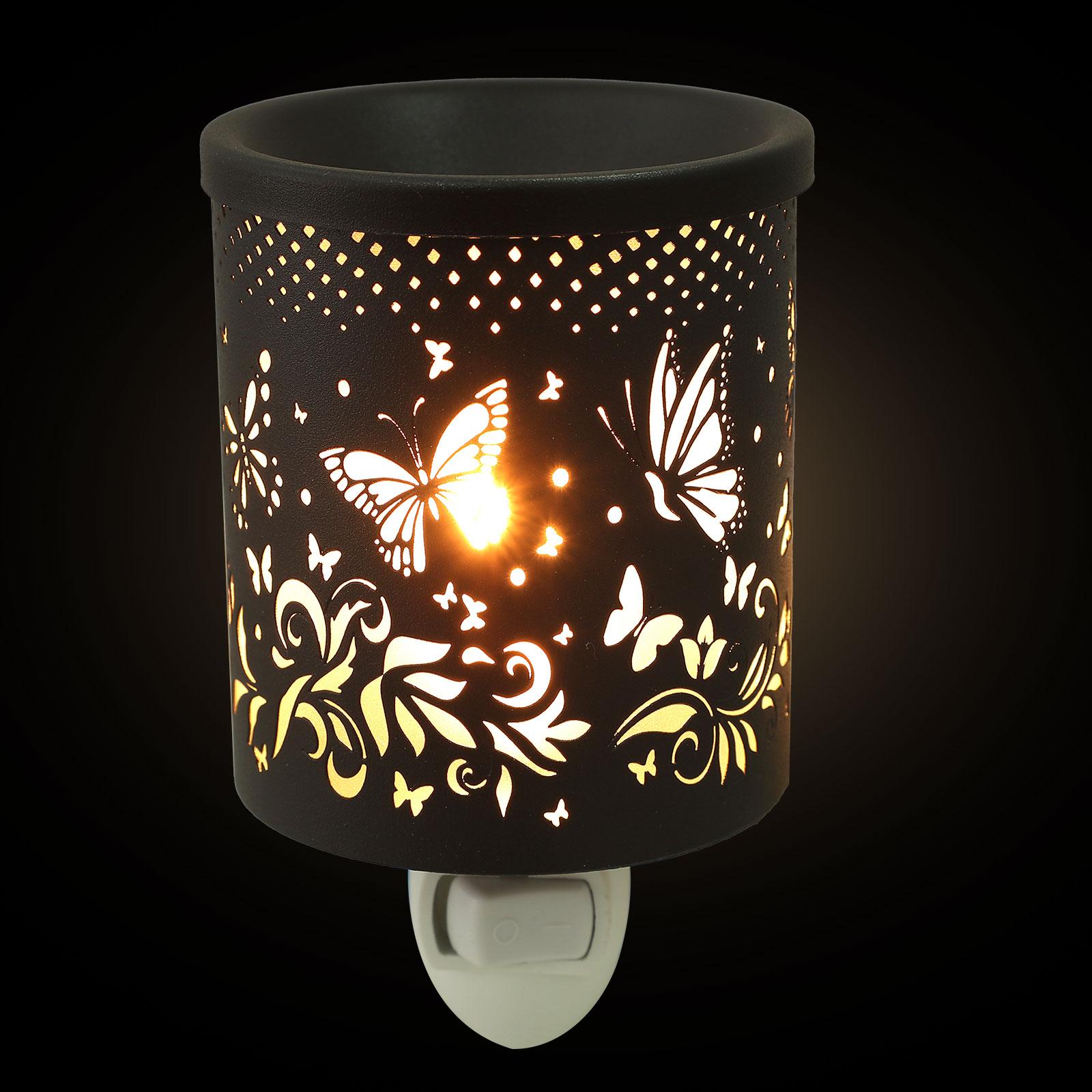 

Aromatherapy Night Light Electric Wax Warmers Burners Plug Home Fragrance Heater in Wrought Iron for Scented Office