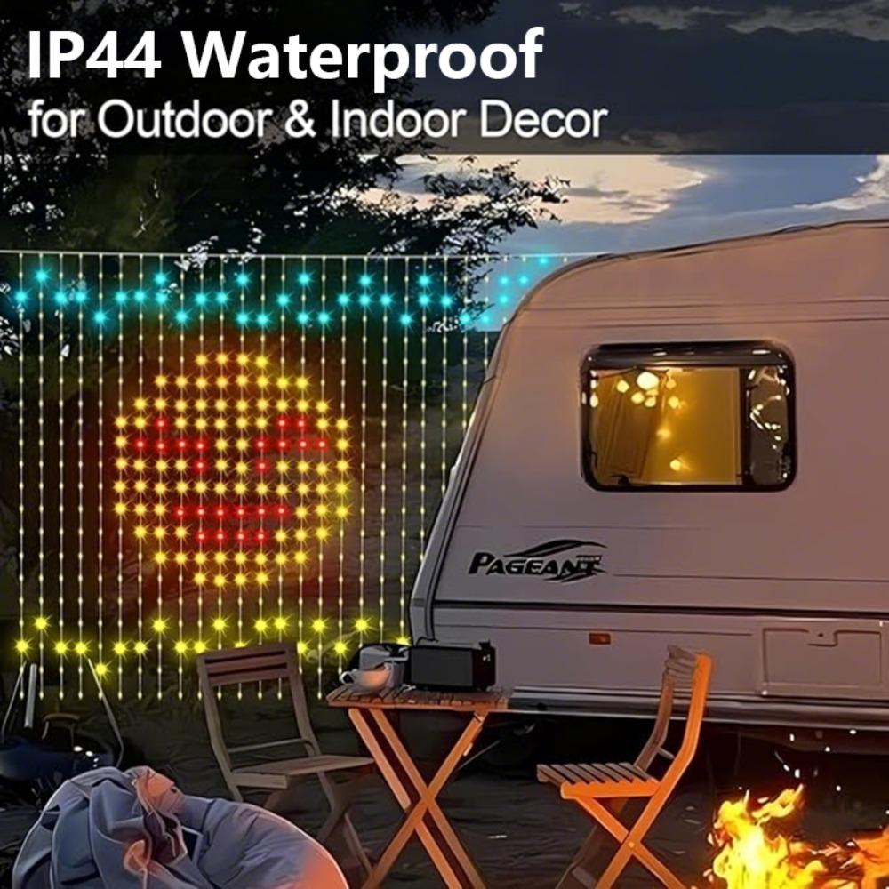 Smart LED Curtain Lights Fairy Curtain String Lights with APP & Remote Dynamic DIY Color Changing for Home Party Christmas Decor